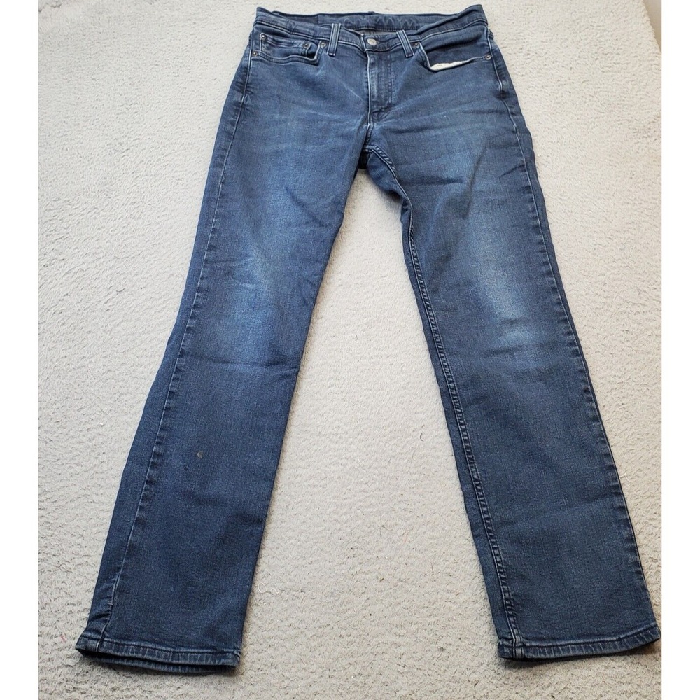 Levi's 514 Jeans Men's 32x32 Blue Denim‎ Double Stitch Regular Fit Straight Leg